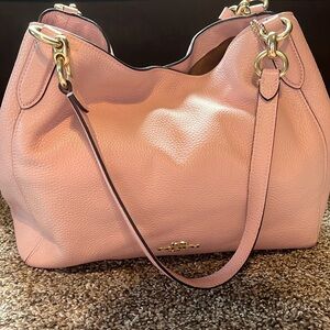 Light Pink Leather Coach Bag